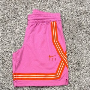 Nike Kids Vibrant Pink and Orange basketball Shorts